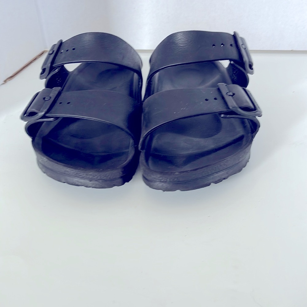 Birkenstock Black Double Strap Water Sandals Size 7-Slip-On Slides - Picture 8 of 9